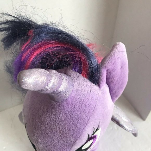 Build Bear Workshop TWILIGHT SPARKLE Purple Unicorn Pegasus My Little Pony Plush - Picture 6 of 12